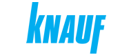 Logotipo de la marca Knauf, líder en la fabricación de placa de yeso laminado (PYL) y materiales de construcción en seco